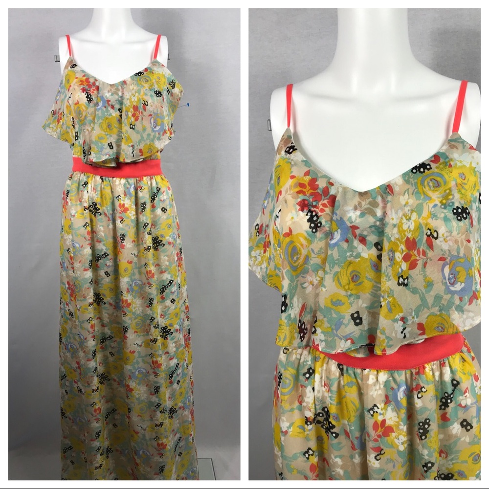 Underskies Floral Maxi Dress M